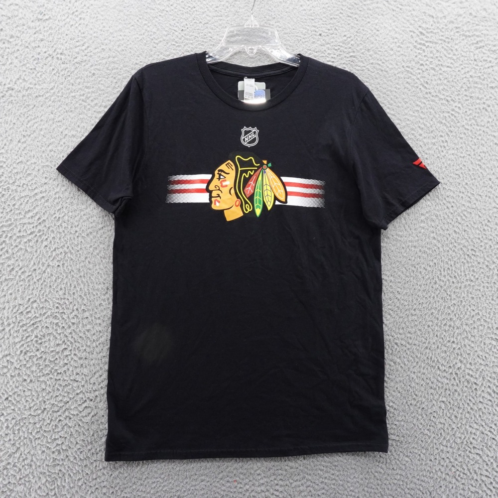 Fanatics NHL Chicago Blackhawks Mens Black Graphic T Shirt Medium NEW